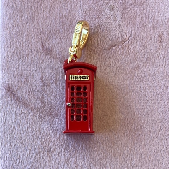 Juicy Couture Jewelry - Juicy Couture Red Telephone Booth Charm Gold Tone